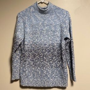 Women's L.L. Bean Cotton Ragg Sweater, Funnelneck Pullover Space-Dye MP